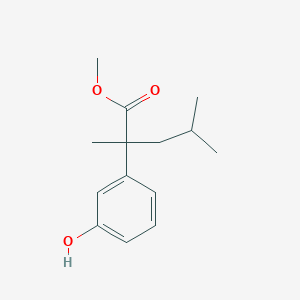 molecular formula C14H20O3 B13949606 Methyl 2-(3-hydroxyphenyl)-2,4-dimethylpentanoate 