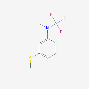 molecular formula C9H10F3NS B13949630 N-methyl-3-(methylthio)-N-(trifluoromethyl)aniline 