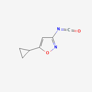 molecular formula C7H6N2O2 B13949635 Isoxazole, 5-cyclopropyl-3-isocyanato- 