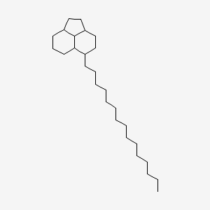 molecular formula C27H50 B13949679 Acenaphthylene, dodecahydro-5-pentadecyl- CAS No. 55282-69-4