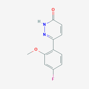 molecular formula C11H9FN2O2 B1394973 6-(4-fluoro-2-methoxyphenyl)pyridazin-3(2H)-one CAS No. 1219577-78-2