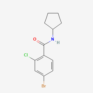 molecular formula C12H13BrClNO B1394975 4-bromo-2-chloro-N-cyclopentylbenzamide CAS No. 1455390-27-8