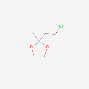 molecular formula C6H11ClO2 B13949766 2-(2-Chloroethyl)-2-methyl-1,3-dioxolane CAS No. 57398-28-4