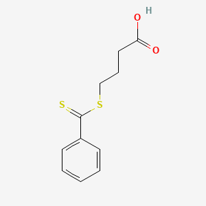 molecular formula C11H12O2S2 B13949792 Butanoic acid, 4-[(phenylthioxomethyl)thio]- CAS No. 56666-66-1