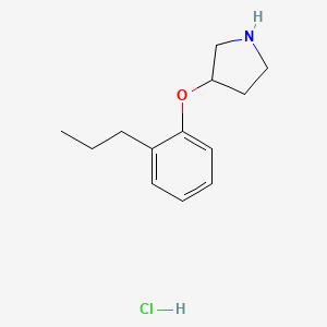 molecular formula C13H20ClNO B1394986 3-(2-Propylphenoxy)pyrrolidine hydrochloride CAS No. 1220019-69-1