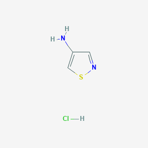 molecular formula C3H5ClN2S B1394989 Isothiazol-4-amine hydrochloride CAS No. 64527-29-3