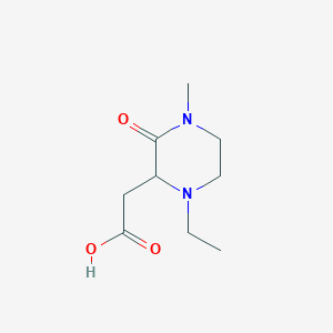 molecular formula C9H16N2O3 B1394990 2-(1-Ethyl-4-methyl-3-oxopiperazin-2-yl)acetic acid CAS No. 1236261-48-5