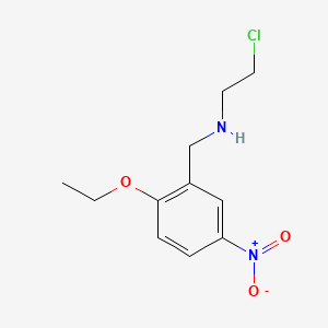 molecular formula C11H15ClN2O3 B13949941 Benzylamine, N-(2-chloroethyl)-2-ethoxy-5-nitro- CAS No. 56538-02-4