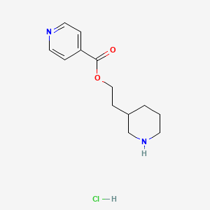 molecular formula C13H19ClN2O2 B1394995 2-(3-Piperidinyl)ethyl isonicotinate hydrochloride CAS No. 1219979-49-3