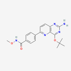 molecular formula C19H21N5O3 B13950014 4-[2-Amino-4-tert-butoxy-pyrido[3,2-d]pyrimidin-6-yl]-n-methoxy-benzamide 
