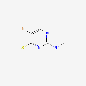 molecular formula C7H10BrN3S B13950049 2-Pyrimidinamine, 5-bromo-N,N-dimethyl-4-(methylthio)- CAS No. 60186-82-5