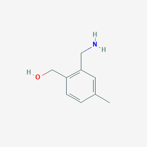 molecular formula C9H13NO B13950062 [2-(Aminomethyl)-4-methylphenyl]methanol CAS No. 740743-03-7