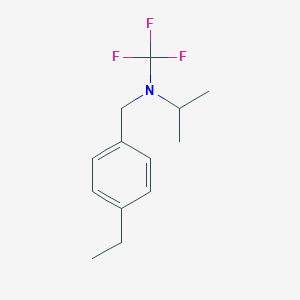 molecular formula C13H18F3N B13950071 N-(4-ethylbenzyl)-N-(trifluoromethyl)propan-2-amine 