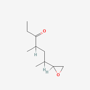 molecular formula C10H18O2 B13950089 3-Heptanone, 4-methyl-6-oxiranyl- CAS No. 63324-22-1