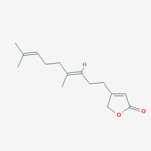 molecular formula C15H22O2 B13950093 3-[(3E)-4,8-dimethylnona-3,7-dienyl]-2H-furan-5-one 