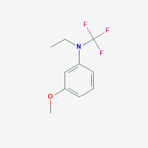 molecular formula C10H12F3NO B13950098 N-ethyl-3-methoxy-N-(trifluoromethyl)aniline 