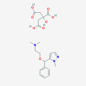molecular formula C21H29N3O8 B139501 Cizolirtine citrate CAS No. 142155-44-0