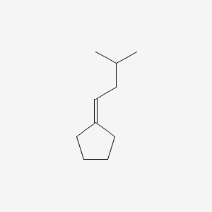 molecular formula C10H18 B13950114 Cyclopentane, (3-methylbutylidene)- CAS No. 53366-51-1