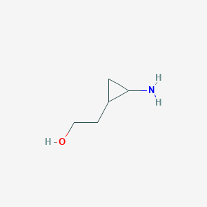 molecular formula C5H11NO B13950119 Cyclopropaneethanol, 2-amino- 