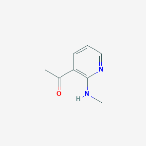 molecular formula C8H10N2O B13950135 5-Acetyl-6-methylaminopyridine CAS No. 67295-20-9