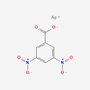 molecular formula C7H3AgN2O6 B13950145 Benzoic acid, 3,5-dinitro-, silver(1+) salt CAS No. 57542-56-0