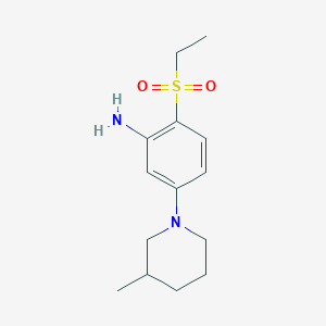 molecular formula C14H22N2O2S B1395015 2-(Ethylsulfonyl)-5-(3-methyl-1-piperidinyl)-aniline CAS No. 1220033-89-5