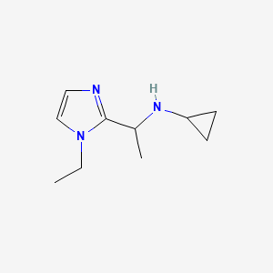 molecular formula C10H17N3 B13950171 N-(1-(1-ethyl-1H-imidazol-2-yl)ethyl)cyclopropanamine 