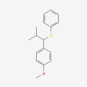 molecular formula C17H20OS B13950224 p-(2-Methyl-1-(phenylthio)propyl)anisole CAS No. 60702-16-1