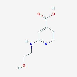 molecular formula C8H10N2O3 B1395028 2-[(2-Hydroxyethyl)amino]isonicotinic acid CAS No. 1220018-65-4