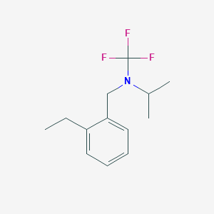 molecular formula C13H18F3N B13950291 N-(2-ethylbenzyl)-N-(trifluoromethyl)propan-2-amine 