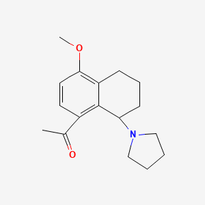 molecular formula C17H23NO2 B13950309 Naphthalene, 8-acetyl-5-methoxy-1-(1-pyrrolidinyl)-1,2,3,4-tetrahydro- CAS No. 63886-60-2
