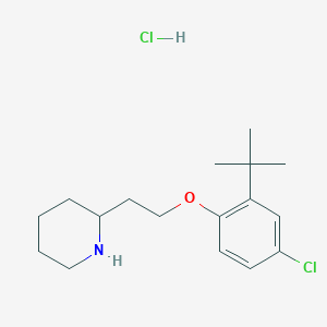 molecular formula C17H27Cl2NO B1395033 2-{2-[2-(Tert-butyl)-4-chlorophenoxy]-ethyl}piperidine hydrochloride CAS No. 1220030-78-3