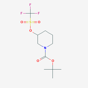 molecular formula C11H18F3NO5S B13950360 tert-Butyl 3-(((trifluoromethyl)sulfonyl)oxy)piperidine-1-carboxylate 