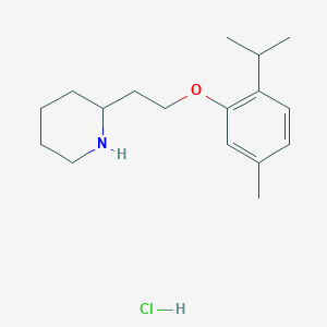 molecular formula C17H28ClNO B1395040 2-[2-(2-Isopropyl-5-methylphenoxy)ethyl]-piperidine hydrochloride CAS No. 1219949-42-4