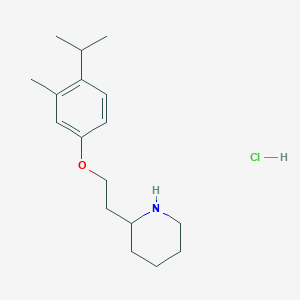 molecular formula C17H28ClNO B1395041 2-[2-(4-Isopropyl-3-methylphenoxy)ethyl]-piperidine hydrochloride CAS No. 1220032-35-8