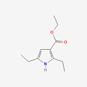 molecular formula C11H17NO2 B13950447 Ethyl 2,5-diethyl-1H-pyrrole-3-carboxylate CAS No. 35011-29-1