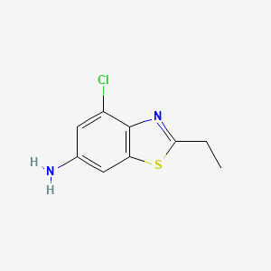 molecular formula C9H9ClN2S B13950480 4-Chloro-2-ethyl-1,3-benzothiazol-6-amine CAS No. 83386-04-3