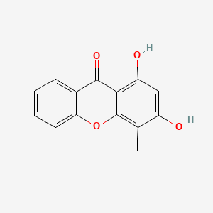 molecular formula C14H10O4 B13950499 1,3-Dihydroxy-4-methyl-9H-xanthen-9-one CAS No. 55092-48-3