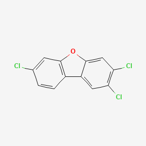 molecular formula C12H5Cl3O B13950508 2,3,7-Trichlorodibenzofuran CAS No. 58802-17-8