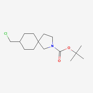 molecular formula C15H26ClNO2 B13950527 tert-Butyl 8-(chloromethyl)-2-azaspiro[4.5]decane-2-carboxylate 