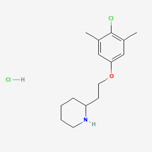 molecular formula C15H23Cl2NO B1395054 2-[2-(4-Chloro-3,5-dimethylphenoxy)ethyl]-piperidine hydrochloride CAS No. 1219961-09-7