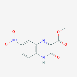 molecular formula C11H9N3O5 B13950544 ethyl 7-nitro-3-oxo-4H-quinoxaline-2-carboxylate CAS No. 78115-65-8