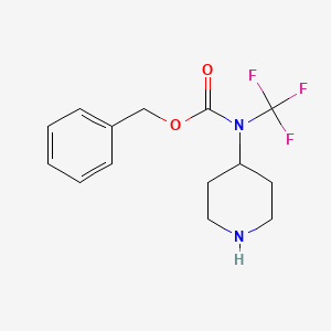 molecular formula C14H17F3N2O2 B13950556 Benzyl piperidin-4-yl(trifluoromethyl)carbamate 