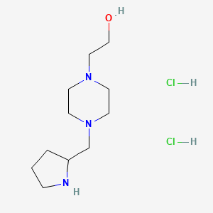 molecular formula C11H25Cl2N3O B1395059 2-[4-(2-Pyrrolidinylmethyl)-1-piperazinyl]-1-ethanol dihydrochloride CAS No. 1220027-37-1