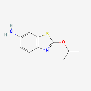molecular formula C10H12N2OS B13950698 Benzothiazole, 6-amino-2-isopropoxy CAS No. 5407-56-7