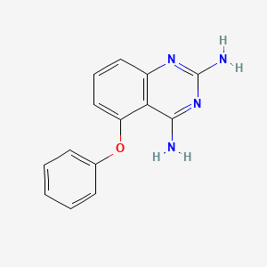 molecular formula C14H12N4O B13950716 5-Phenoxyquinazoline-2,4-diamine CAS No. 123241-96-3