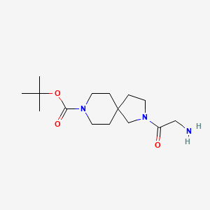 molecular formula C15H27N3O3 B13950725 tert-Butyl 2-(2-aminoacetyl)-2,8-diazaspiro[4.5]decane-8-carboxylate 