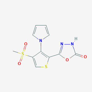 5-[4-(Methylsulfonyl)-3-(1H-pyrrol-1-yl)-2-thienyl]-1,3,4-oxadiazol-2(3H)-one