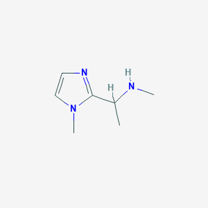 molecular formula C7H13N3 B13950733 N-methyl-1-(1-methyl-1H-imidazol-2-yl)ethanamine 