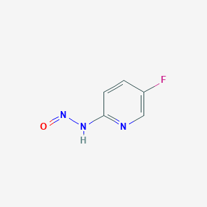 molecular formula C5H4FN3O B13950754 N-(5-fluoropyridin-2-yl)nitrous amide CAS No. 5242-25-1
